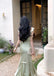 Elegant Ivory White Spaghetti Straps Mermaid Long Evening  Prom Dresses,MB04