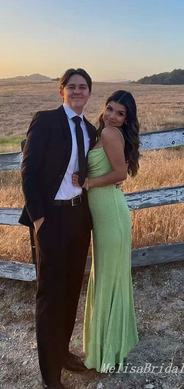 Sexy Elegant Spaghetti Straps Sheath Evening Gown Long Prom Dresses ,MB228