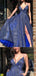 Charming Sparkle Sexy Deep V-neck Plunging Spaghetti Straps High Slit Evening Gown Long Prom Dresses,MB328