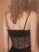 Sexy Black Spaghetti Straps Mermaid Sweet Heart Long Evening Prom Dresses,MB10
