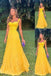Yellow Sweetheart A-line Evening Gown Maxi Long Evening Party Prom Dresses ,MB706