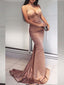 Spaghetti Straps V-Neck Mermaid Evening Gown Maxi Long Evening Party Prom Dresses ,MB611