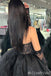 Black Lace Appliques Sheer Corset Strapless Layer A-Line Evening Gown Maxi Long Evening Party Prom Dresses With Trailing  ,MB613