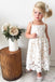White Spaghetti Straps A- Line Cheap Simple Long Flower Girl Dresses ,FG40