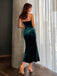 Sexy Dark Green Pleats Mermaid Evening Prom Dresses,MB16