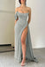 Sparkle Blue Sheath Off Shoulder Evening Gown Maxi Long Evening Party Prom Dresses,MB740