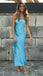 Elegant Blue Mermaid Evening Long Prom Dresses,MB23