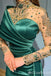 Green Illusion Beaded Long Sleeves Mermaid Evening Gown Maxi Long Evening Party Prom Dresses ,MB785