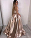 Champagne Sparkle A-Line Strapless Evening Gown Maxi Long Evening Party Prom Dresses With Pleats,MB653