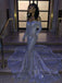 Sparkle Purple Off Shoulder Long Sleeves Mermaid Evening Gown Maxi Long Evening Party Prom Dresses,MB724