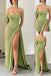 Sparkle Green Mermaid Evening Gown Maxi Long Evening Party Prom Dresses with Slit,MB725