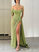 Sparkle Green Mermaid Evening Gown Maxi Long Evening Party Prom Dresses with Slit,MB725