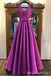 Belt Plunging Pleats A-line Evening Gown Maxi Long Evening Party Prom Dresses  ,MB754