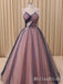 Elegant Flower Embroidery A-line Evening Gown Long Evening Party Prom Dresses,MB834