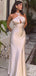 Elegant Ivory White  Unique Mermaid Long Prom Dresses,MB41