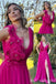 Flower Plunging A-line Evening Gown Maxi Long Evening Party Prom Dresses ,MB755
