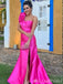 One Shoulder Sheath Evening Gown Maxi Long Evening Party Prom Dresses with Side Slit ,MB756
