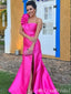 One Shoulder Sheath Evening Gown Maxi Long Evening Party Prom Dresses with Side Slit ,MB756