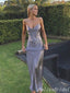 Sheath Spaghetti Straps Evening Gown Maxi Long Evening Party Prom Dresses ,MB603
