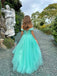 Mint Green Off Shoulder Sweetheart A-line Evening Gown Maxi Long Evening Party Prom Dresses,MB703