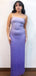 Elegant Light Purple Spaghetti Strap Square Gradient Ramp Mermaid Prom Dresses,MB55