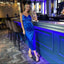 Sexy Royal Blue V Neck Pleats Sleeveless Maxi Long Mermaid Prom Dresses,MB54