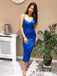 Sexy Royal Blue V Neck Pleats Sleeveless Maxi Long Mermaid Prom Dresses,MB54