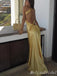 Yellow Sheath One Shoulder Evening Gown Maxi Long Evening Party Prom Dresses ,MB734