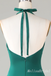 Green Halter Plunging Mermaid Open Back Evening Gown Long Evening Party Prom Dresses,MB848