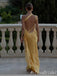 Yellow Sheath One Shoulder Evening Gown Maxi Long Evening Party Prom Dresses ,MB734