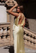 Yellow Halter Sheath Open Back Evening Gown Maxi Long Evening Party Prom Dresses,MB669