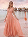 Plunging A-line Evening Gown Maxi Long Evening Party Prom Dresses ,MB766