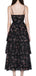 Sexy Black Spaghetti Strap Side Slit Ruffles A-Line Evening Long Prom Dresses,MB69