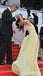 Light Yellow Off Shoulder A-line Evening Gown Maxi Long Evening Party Prom Dresses,MB738