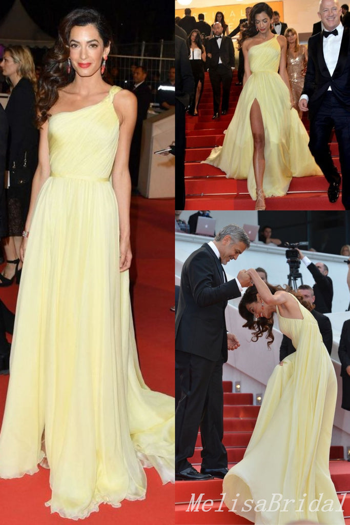 Light Yellow Off Shoulder A-line Evening Gown Maxi Long Evening Party Prom Dresses,MB738