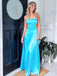 Elegant Unique Blue Sleeveless Lace Up Back A-Line Evening Prom Dresses,MB71