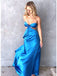 Unique Royal Blue Sleeveless Lace Up Back A-Line Evening Prom Dresses,MB72