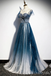 Stylish Embroidery Illusion Lace Up Back A-Line Evening Gown Maxi Long Evening Party Prom Dresses,MB683
