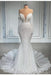 White Plunging Ruffles Mermaid Strapless Long Sleeves Evening Gown Long Evening Party Prom Dresses,MB869