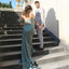 Charming Off-the-shoulder Green Sweetheart Mermaid Evening Gown Long Formal Dresses Prom Dresses with High Slit,MB372