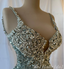 Sparkle Green Beaded Evening Gown Long Evening Party Prom Dresses to Impress,MB883