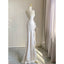 White Mermaid Slit  Long Wedding Dresses  ,WD79