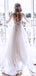 Elegant White Long Sleeves Lace Appliques Illusion Cheap A- Line Wedding Dresses, WD02