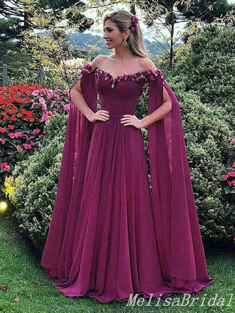 Strapless Floral Embelishment Sweetheart A-Line Evening Gown Maxi Long Evening Party Prom Dresses,MB696