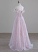 Stylish Strapless Shiny Pink A-line Beaded Long Party Dress Prom Dresses ,MB1088