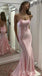 Sexy Spaghetti Straps Mermaid Lace up Back Party Dress Long Prom Dresses to Impress ,MB1023