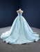 Stylish Blue A-line Illusion Lace up Back Long Party Dress Prom Dresses,MB1090