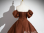 Gorgeous Brown Off Shoulder A-line Lace up Back Long Party Dress Prom Dresses,MB1092