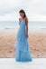 Elegant Blue Sweetheart Sheath Party Dress Long Prom Dresses to Impress ,MB988