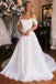 Elegant White Simple Cheap Off Shoulder Strapless A-Line Long Wedding Dresses,WD48